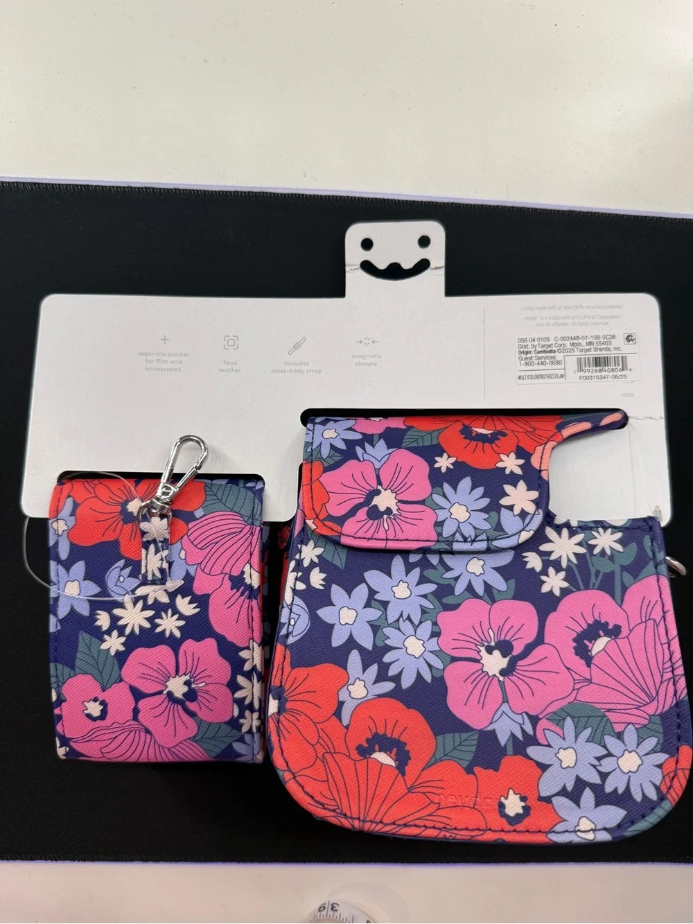 Fujifilm Instax Mini 12 Camera Case Heyday Floral Faux Leather Crossbody Bag NWT